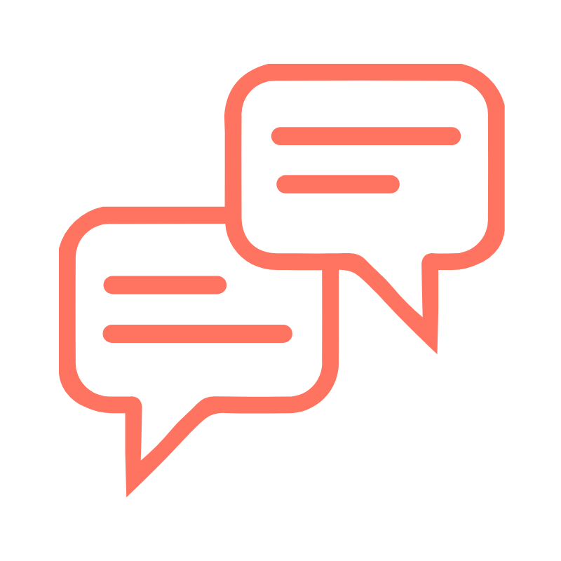 Icono de globos de conversación.